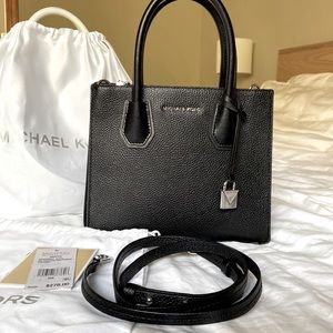 Michael kors. Mercer tote. Medium. Black silver hardware.